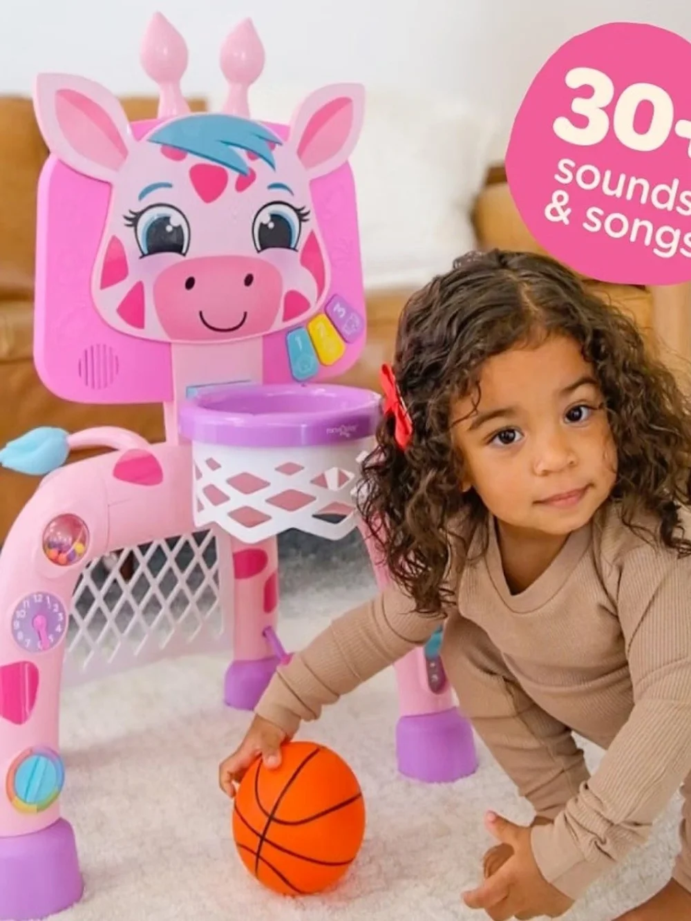 Move2Play, Giraffe Basketball Hoop & Soccer Goal Activity Center